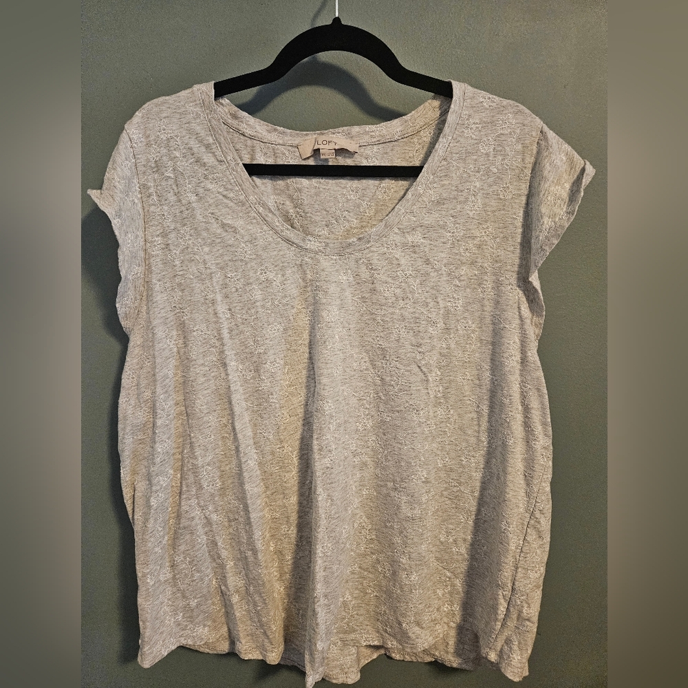 Gray Embroidered Women's Top